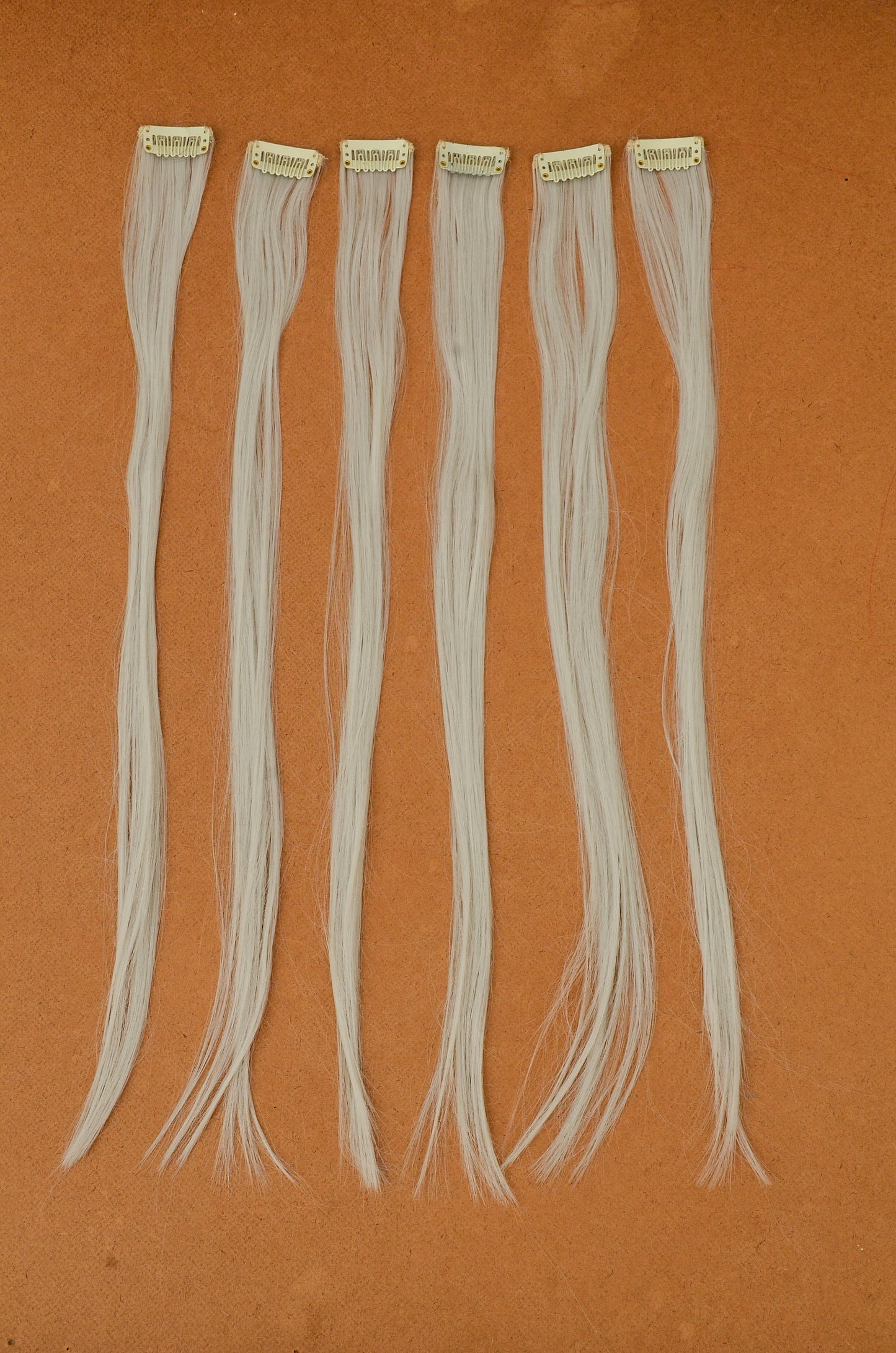 White Colour Pop Hair Streak| Set of 6