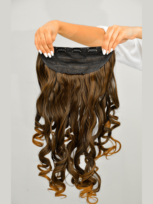 5 Clip Dual Tone Classic Curls Hair Extension
