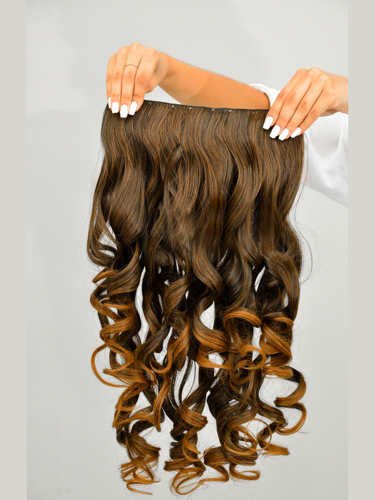 5 Clip Dual Tone Classic Curls Hair Extension