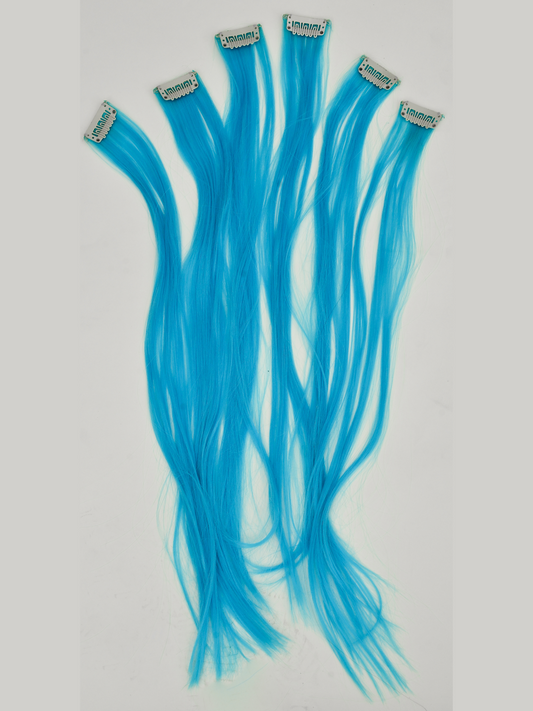 Blue Colour Pop Hair Streak| Set of 6