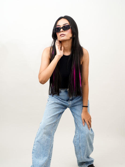 Pink Colour Pop Hair Streak| Set of 6