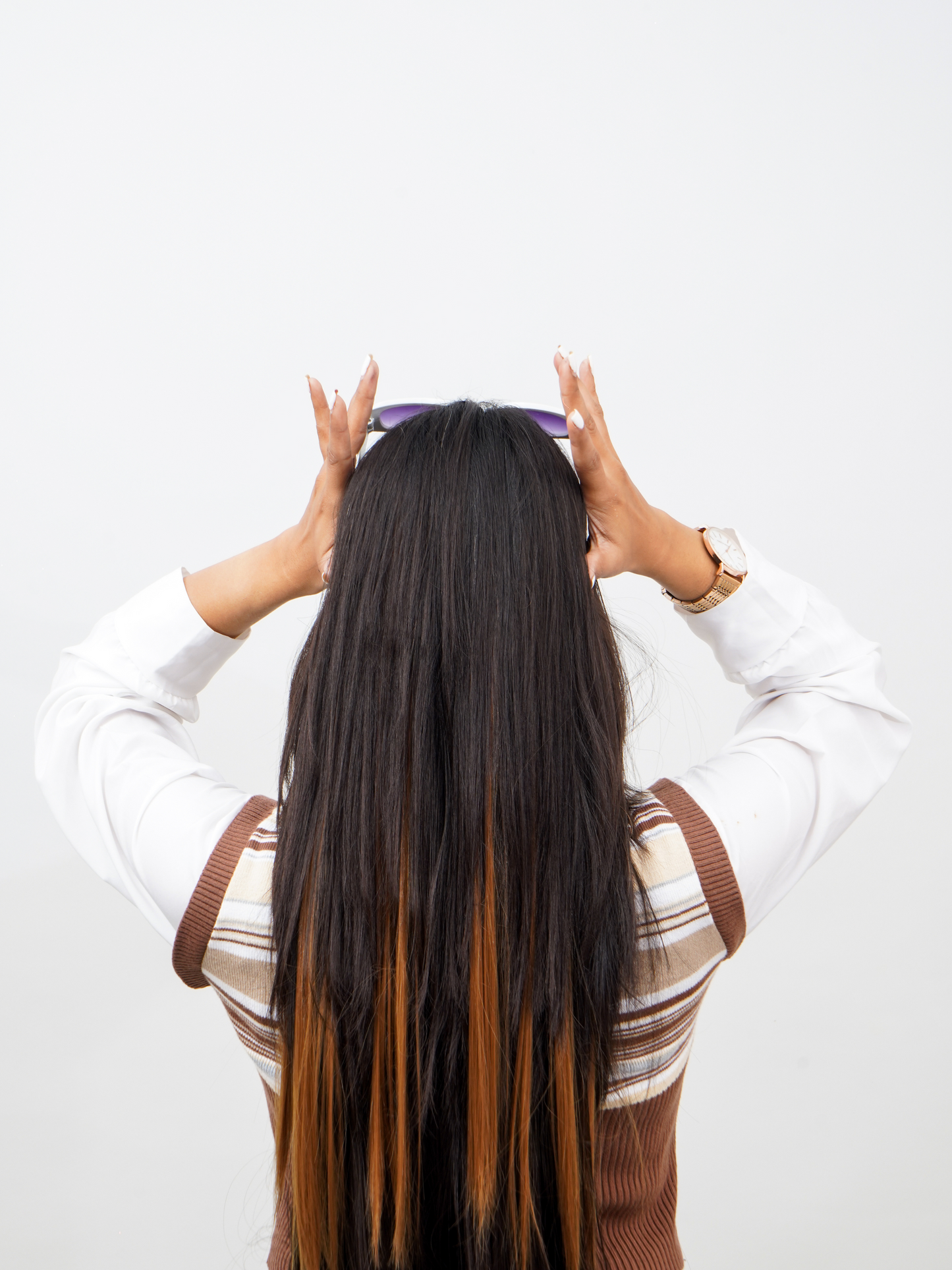 Golden Colour Pop Hair Streak| Set of 6